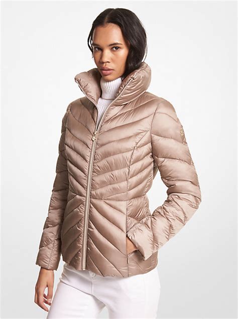 michael kors yellow puffer jacket|michael kors packable puffer.